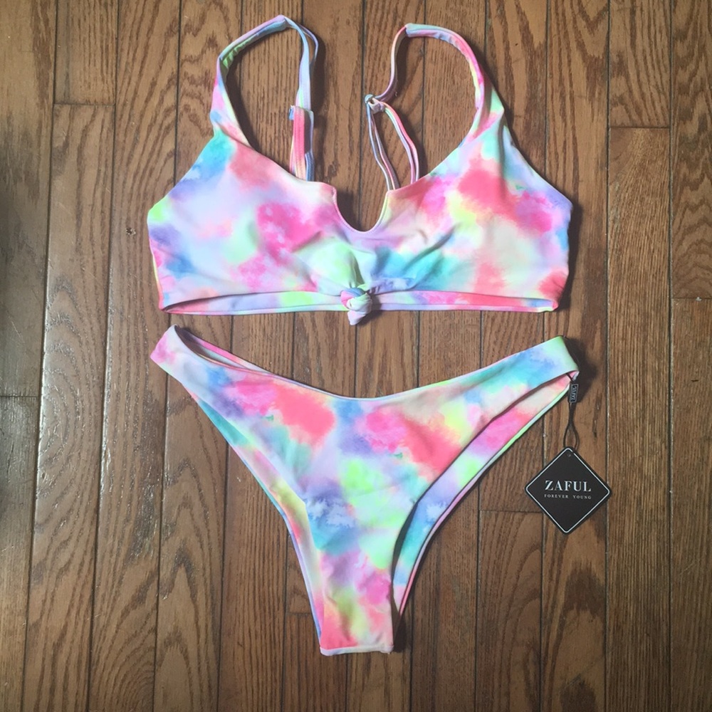 NWT ZAFUL tie dye bikini